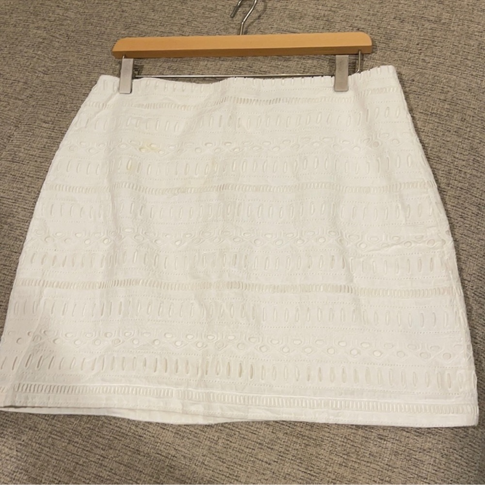 White eyelet skirt